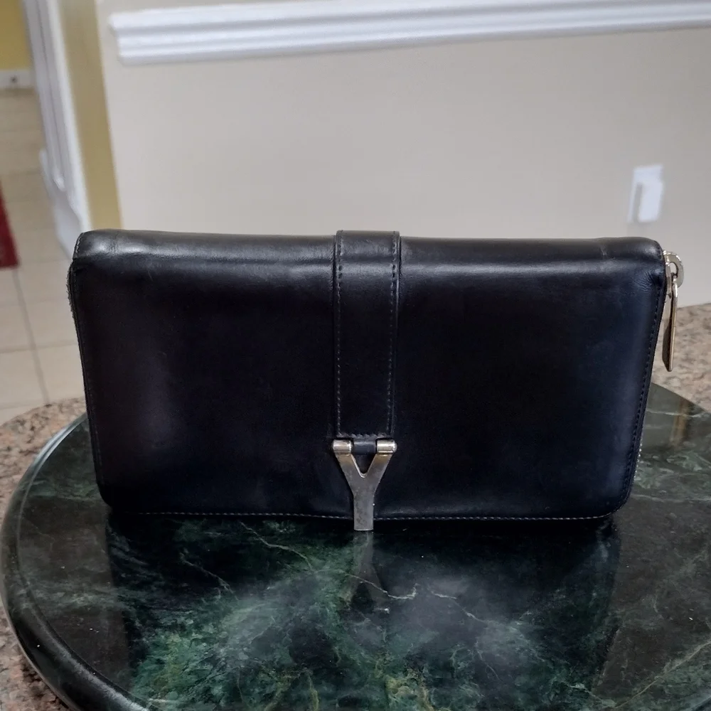 Yves Saint Laurent Ligne Y Leather Wallet - Picture 9 of 16